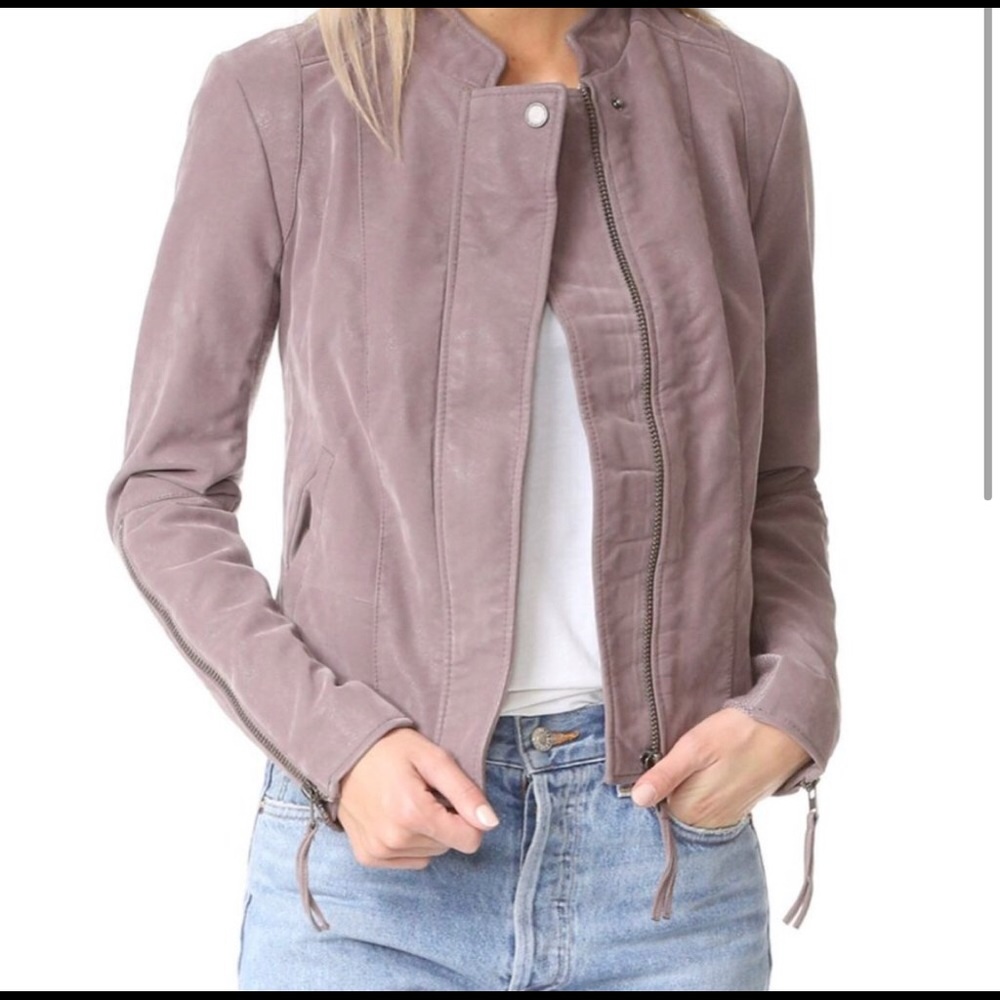 Free People faux suede moto jacket
